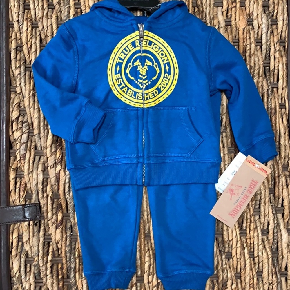 TRUE RELIGION Two-Piece Buddha Logo Hoodie&Joggers